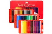 Faber-Castell 100 Classic Sketch Coloured Pencils Tin Set Sharpener