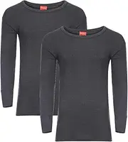 [Heatwave Thermalwear] Heatwave® Pack of 2 Men's Thermal Long Sleeve Top, Warm Underwear Baselayer, S M L XL XXL Thermals