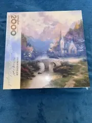 Thomas Kinkade Puzzle 2000pcs Painter of Light Mountain Chapel Springbok Ns15