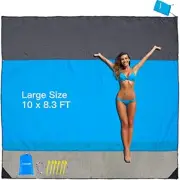 Sandproof Beach Blanket, Extra Large Oversized 10x8.4ft Beach Mat for Picnic
