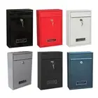 Metal Locking Mailbox Wall Mounted Rustproof Mail Case
