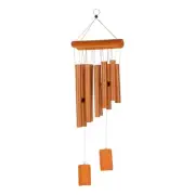 1-Pack Bamboo Wind Chimes, 26 Inch Wood Wind Chimes for Outside [Retro Color]