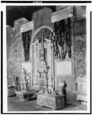 8" x 10" Photo 1860 Pisa. Campo Santo. Old Chains which Closed The Arno