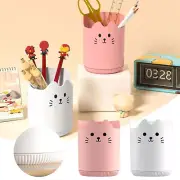 Pen Holder Pencil Holder 360 Rotating Cartoon Cat Pencil Holder Large Capacity