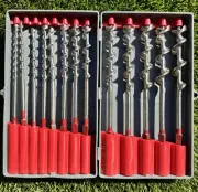 Vintage Craftsman 13 Piece Auger Bit Set 4/16" Thru 16/16" With Case