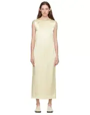 Camilla & Marc Myah yellow satin maxi dress AU6 US2 cream designer BNWT RRP $750