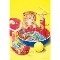 在飛比找蝦皮購物優惠-28-039 300片日本進口拼圖 玩水的貓咪 村松誠