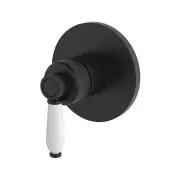 Eleanor Wall Mixer, Matte Black &amp; Ceramic
