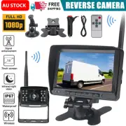 1080P Digital Wireless Rear View Backup Reverse Camera 7" Monitor For Truck Bus