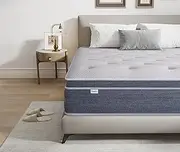 Double Hybrid Mattress, Firm Foam Innerspring Spring System with 5 Zone Pocket Spring System and Breathable, Twolike 22cm Thickness Mattress in a Box