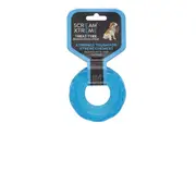 Scream Xtreme Treat Tyre Loud Blue Dog Toy (Small - 9cm x 3cm)