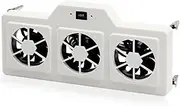 12V RV Refrigerator Cooling Fan RV Fridge Evaporator Fin Fan with Three 2.5" Powered Fans, Adjustable Speed, Prevents Ice, Optional Remote Control, High Airflow, Quiet Operation