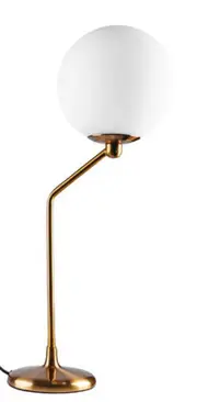 Madelyn Brushed Brass Round Table Lamp