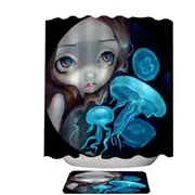 Jellyfish Portal Underwater Fantasy Mermaid Shower Curtain