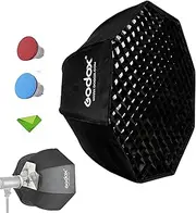 Godox SB-UE 32"/80cm Umbrella Octagon Softbox Light Diffuser Reflector with Honeycomb Grid for Speedlight Flash (Bowens Mount) with Color Cloth