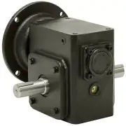 20:1 Right Angle Cast Iron Worm Gear Reducer 2.06 HP 56C Dual Output Worldwide