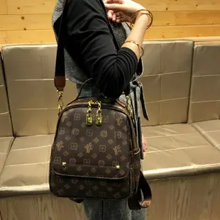 LV同款 女士後背包兩用包包高級感時尚大容量百搭側背包【木屋雜貨】