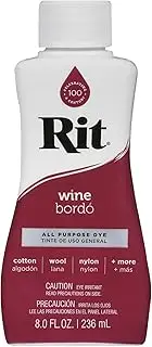 RIT DYE UR820.Wine Fabric Liquid Dye All-Purpose, 1 Pack