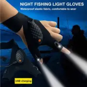 LED Flashlight Glow Night Gloves Finger Fishing Camping Waterproof Outdoor Light