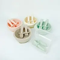在飛比找momo購物網優惠-【韓國UBMOM】寶寶矽膠湯匙叉子組(4色)