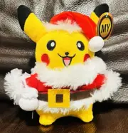 Pokemon Christmas Pikachu with Santa Hat & Suit 8" Collectible Plush Toy NWT