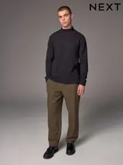 Black Soft Touch Long Sleeve Turtle Neck T-Shirt (Q44628) | $25