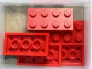 LEGO Parts - Red Plate 2 x 4 - No 3020 - QTY 5