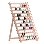 Premium Beech wood 120-Spool Sewing and Embroidery Thread Rack Stand