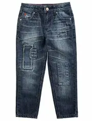 Jean Paul Gaultier Boys Jeans For Target Blue Denim Patch Pockets Sz 12 NEW