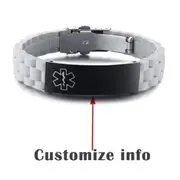 Custom Engraved Medical Alert Id Bracelet