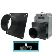 120mm to 3 Inch - Fan Shroud Adapter Crypto ASIC Miner Silencer Antminer S9 L3+