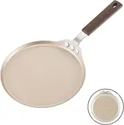 CHEFMADE 8 Inch Crepe Pan, Non-Stick Pancake Pan with Insulating Silicone Handle for Gas, Induction, Electric Cooker (Champagne Gold)