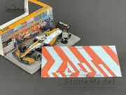 Mclaren F1 MCL35M 4 Lando Norris Monaco 2021 Spark 1:43 + Background & Base Card