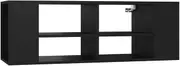 Wall-Mounted TV Cabinet Black 102x35x35 cm | Engineered Wood TV Unit | Space-Saving Design for Living Room & Bedroom | Modern & Sturdy TV Stand