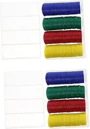 JOINPAYA 320pcs Blank Chip Counters Disks Chip Custom Blank Poker Chips Poker Tokens Cards Game Supplies Custom Poker Chips Bingo Chips Poker Chip Case Bingo Game Chip Plastic