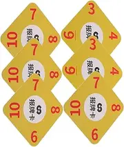 6pcs Poker Card Quantity Reminder Cards for Competitive Card Games Card Counting Reminder for Poker Cards Game Accessories