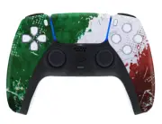 Italian Flag Custom UN-Modded Controller Unique Design compatible with PS5 OEM
