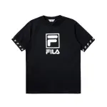 FILA NEWTRO MANIA 男款黑色短袖圓領T恤-NO.1TEV-1416-BK