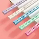 5 pairs Plastic Chinese Chopsticks Set Reusable Dining Chopsticks Party
