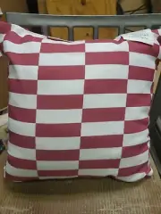 Mayer Stair Stepping Strips Print Pillow Red & White