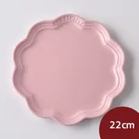 在飛比找PChome24h購物優惠-Le Creuset 蕾絲花邊盤 22cm 雪紡粉