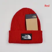 Knitted Wool Cold Set Head Winter Thick Yarn Cap red