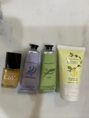 Crabtree & Evelyn 4-Piece Lily Lavender Citron Body Lotion Hand Cream - New