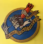 23rd BOMB SQUADRON LAYERED LEATHER BREAST PATCH