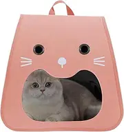 Cat Backpack Carrier - Breathable Pet Carrier, Puppy Backpack Carrier | Foldable Pet Carrier Bag, Portable Cat Carrier, Pet Carrier with Smiling Face, Pet Travel Backpack, Cat
