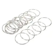 20Pcs 2.72" Dia Binder Rings Detachable Metal Loose Leaf Rings Silver Tone