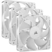 Corsair RS120 White 120mm Fan Triple Pack with Daisy-chainable 4-pin PWM connectors [CO-9050193-WW]
