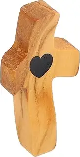 HOODANCOS Easter Handle Pieces Men Holy Crucifix Alter Orthodox Catholic Altar Pocket Prayers Beige Olive Wood