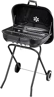 QLoztyse Compact Charcoal Grill Griddle with Lid for Party Picnic Household