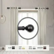 Balloon 1" Side Curtain Rod 12-20 inch long (Set of 2)